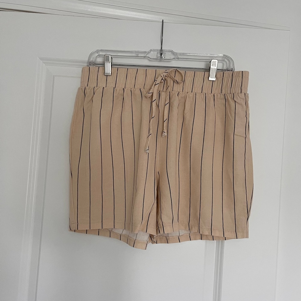 Striped Tan Women's Shorts